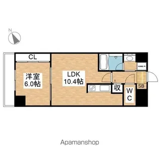 エルミタージュ新栄【6階】の間取り