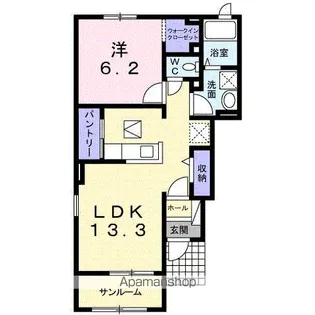 シャン デ オール【1階】の間取り