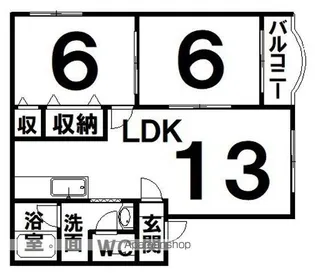 メゾン ド マルス【1階】の間取り