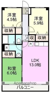 グレース伏見A【2階】の間取り