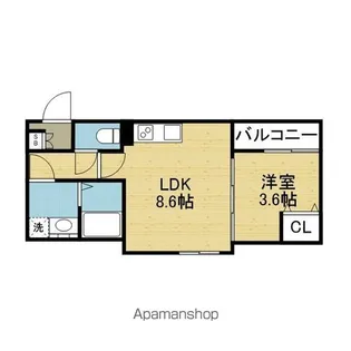 D PORTA REFINARD【104号室】の間取り