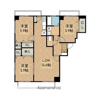 ゴードン【5階】の間取り