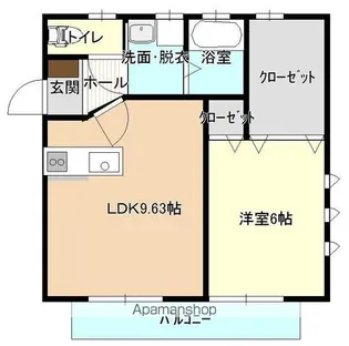 エム・シンフォニー【1-A号室】の間取り