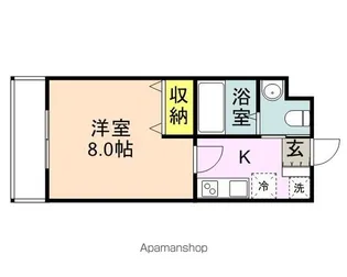 ローズモント・フレア薬院【902号室】の間取り