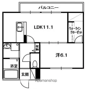 ヴィラーチェ船屋【203号室】の間取り