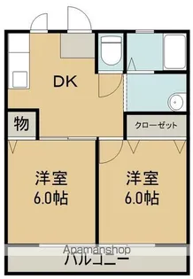 レトア北平山【102号室】の間取り