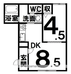 システ・エンデレPARTⅠ【2-A号室】の間取り