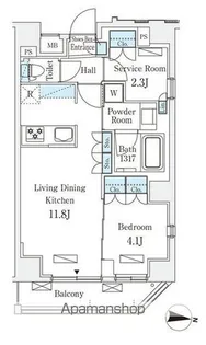 東京都中野区新井1丁目【マンション】の間取り