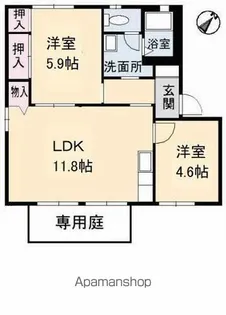 メゾンラフィネ A棟【1階】の間取り