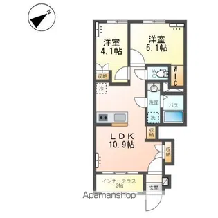 ラルーナA【1階】の間取り