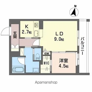 フォルビート八橋【203号室】の間取り