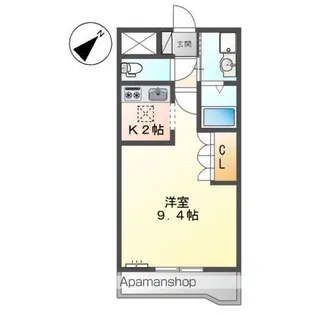アウラ山手【1階】の間取り