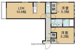 メゾンドレユシール【2階】の間取り