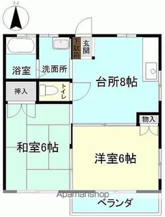 メゾン伊奈東 A棟【A101号室】の間取り