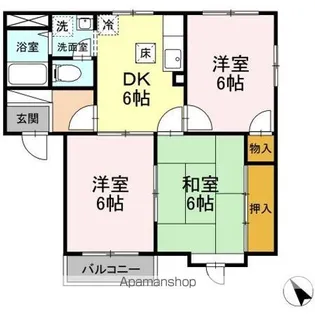 ビバフロイデ A棟【2階】の間取り