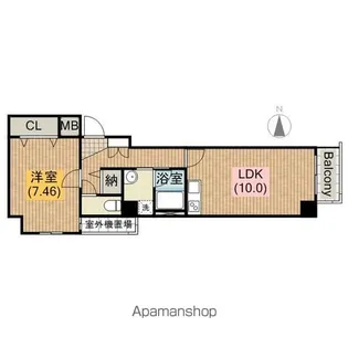 アゼーレKAITE UEMACHIDAI【602号室】の間取り