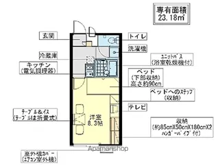 レオパレスサンシャインⅡ【105号室】の間取り