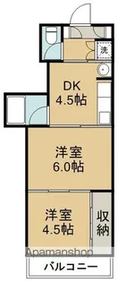 クレスト連坊【615号室】の間取り
