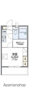 レオパレス多摩ぶらーま【2階】の間取り
