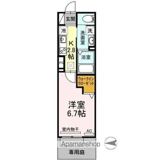 SCHLOSSE FUJI Ⅷ(シュロッセフジ)【1階】の間取り