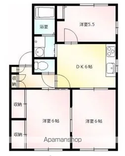 リヴェールかわたB【2階】の間取り