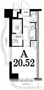 グリフィン横浜・メディオ【801号室】の間取り
