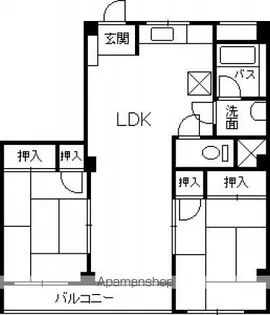 永田マンション【3階】の間取り