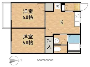 ルミエールB棟【1階】の間取り