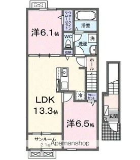 ジラソーレ【2階】の間取り