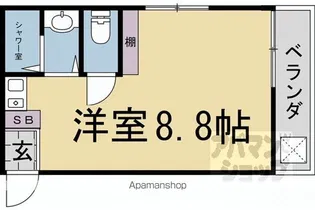 サンライズ大山【1階】の間取り