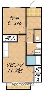 リバーサイドハイツ【202号室】の間取り