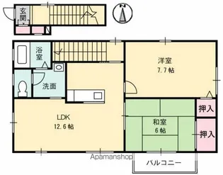 グランコート久万ノ台 A棟【2階】の間取り
