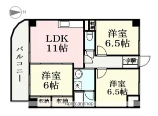 黒川ビルⅡ【601号室】の間取り