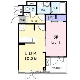 ウェルス暁【3階】の間取り