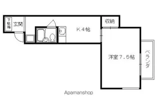 グランディール堀川【302号室】の間取り