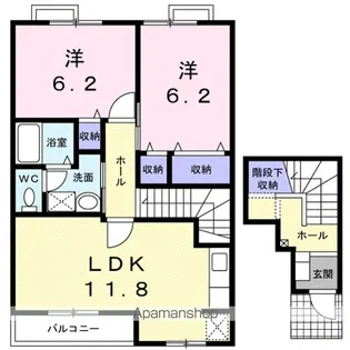 グランアルブルA【2階】の間取り