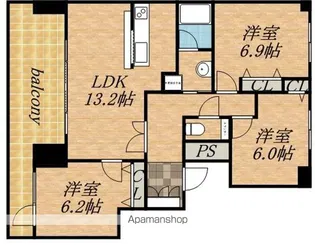 ダイアパレス円山北町【3階】の間取り