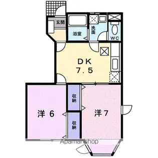 アーバン不知火Ⅶ【1階】の間取り