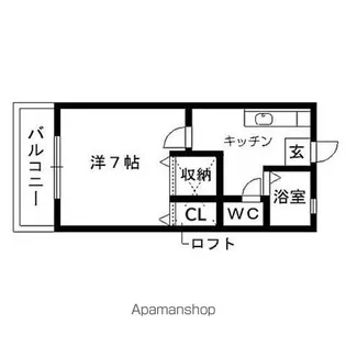 アブニールⅡ【105号室】の間取り