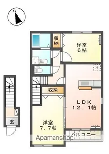 アクエリアス【2階】の間取り