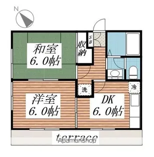 クレ−ル松飛台【1階】の間取り