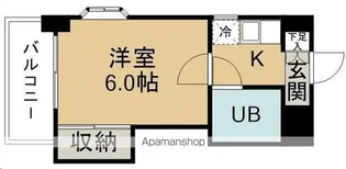 レジデンス潮【206号室】の間取り