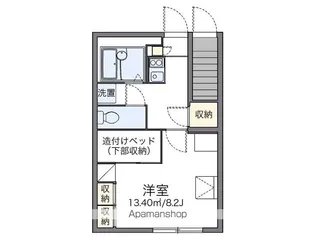 レオパレス西部【102号室】の間取り