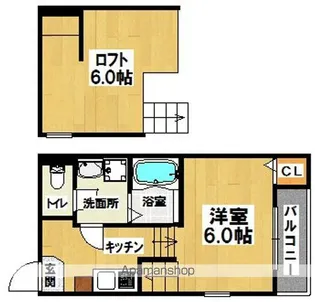 ハートリーフ【102号室】の間取り