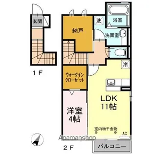 ロードサイド葵B【2階】の間取り
