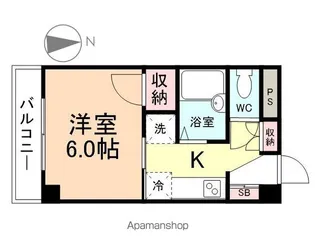 パークハイツ下新【103号室】の間取り