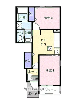 メルベーユオグラジⅡ【1階】の間取り