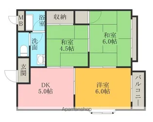 ハイツ山本C棟【1階】の間取り