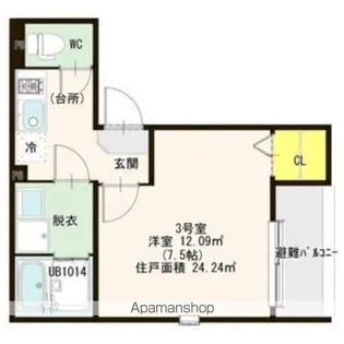 LE・ANGE(ルアンジュ)弐番館【3階】の間取り