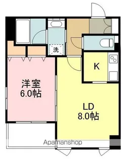 グランビュー晩翠通【3階】の間取り